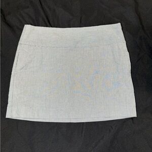 Old Navy Gray and White Striped Skirt